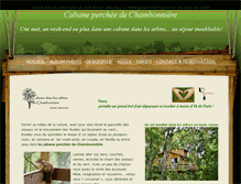 Tablet Screenshot of cabane-perchee-de-chambonniere.com